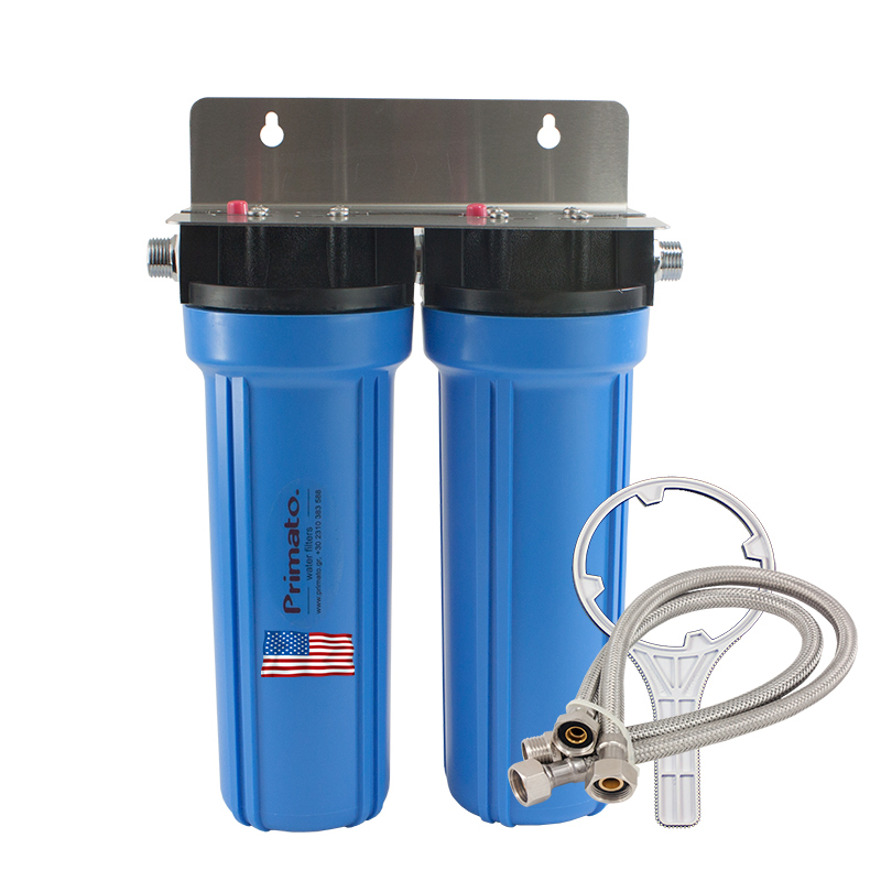 Dual Under-Counter Water Filter with Activated Carbon - Primato