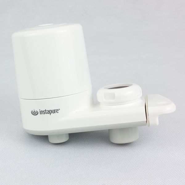 Instapure faucet water filter. White colour